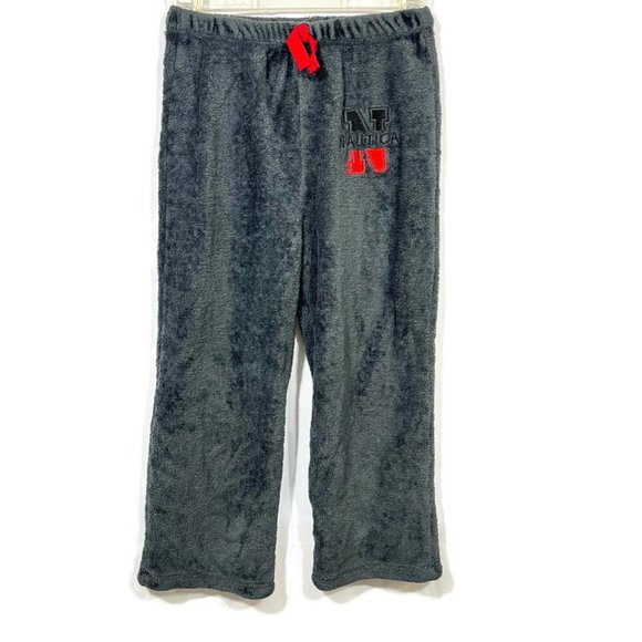 Nautica boys Size 8 Super soft gray and red fleece Pajama bottom - Picture 1 of 9
